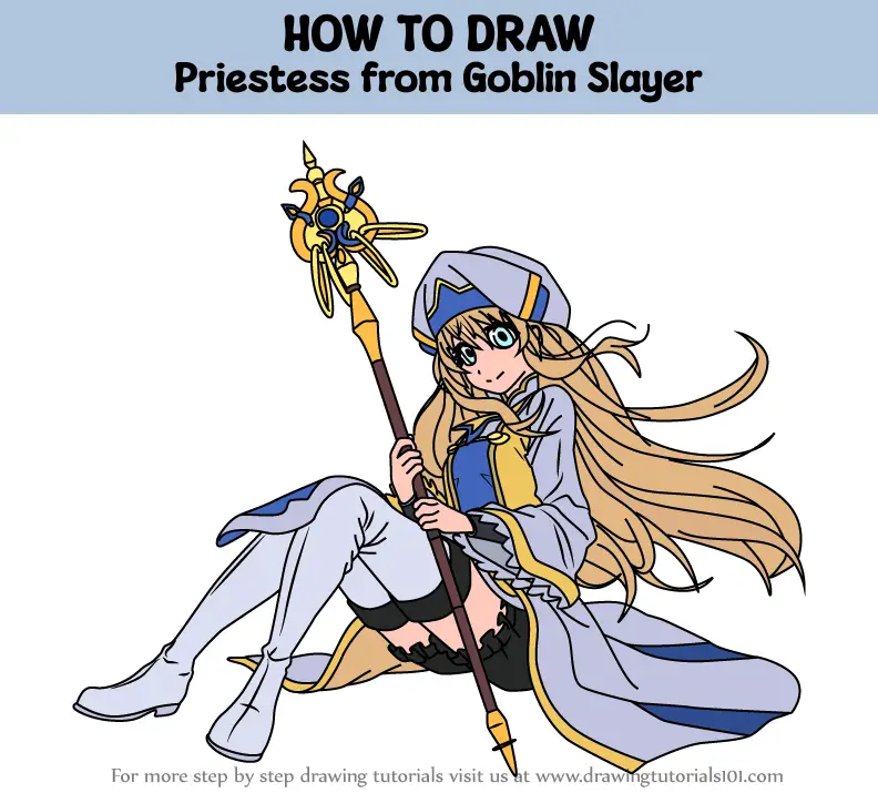 How To Draw Priestess From Goblin Slayer Goblin Slayer Step By Step