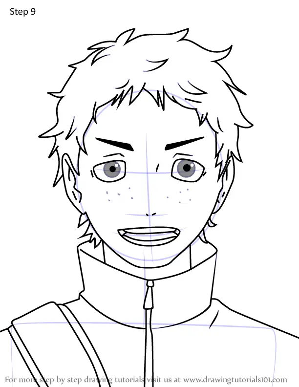 How to Draw Hayato Ikejiri from Haikyuu!! (Haikyuu!!) Step by Step