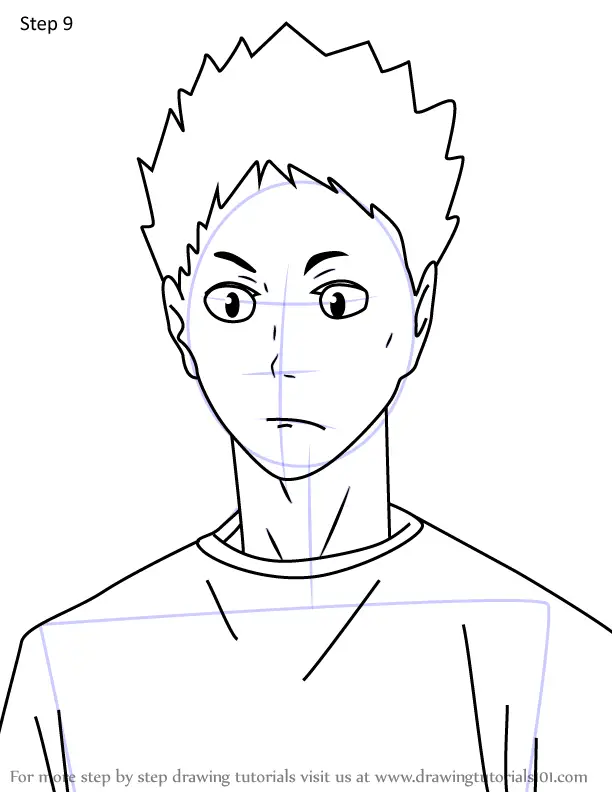 How to Draw Hiroki Kurokawa from Haikyuu!! (Haikyuu!!) Step by Step ...