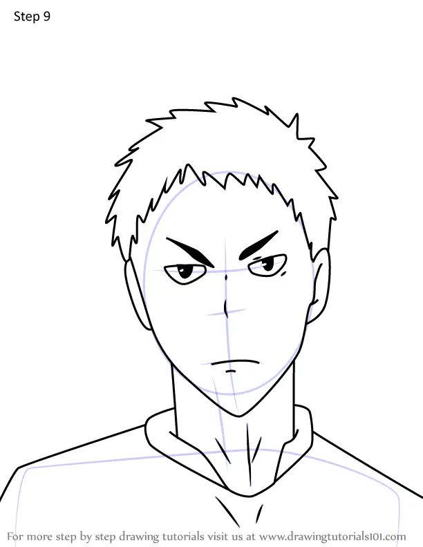 How to Draw Nobuyoshi Izaka from Haikyuu!! (Haikyuu!!) Step by Step ...