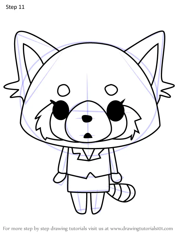 Download Step by Step How to Draw Aggretsuko from Hello Kitty : DrawingTutorials101.com