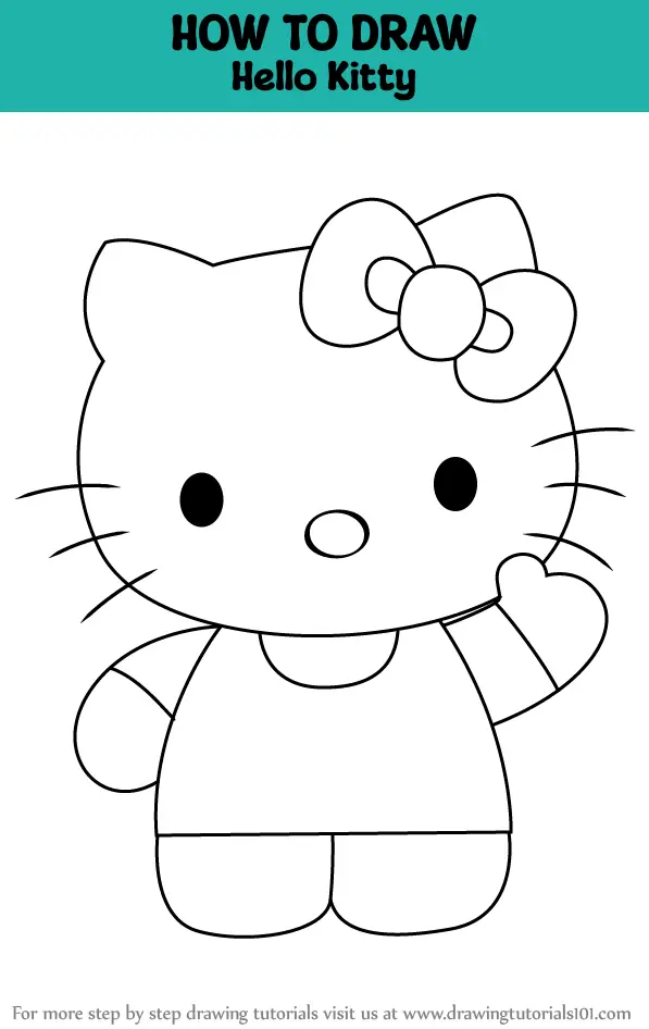 How to Draw Hello Kitty Step by Step - DrawingNow