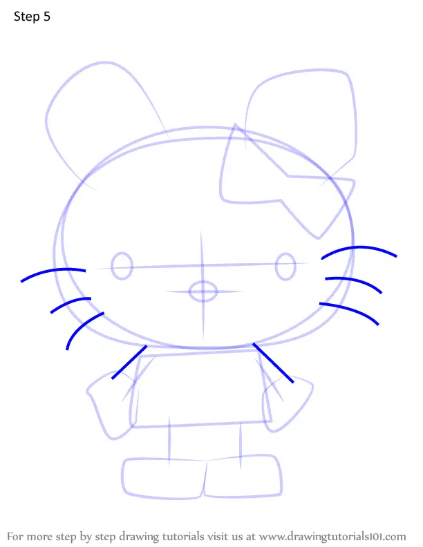 Learn How to Draw Ichigoman from Hello Kitty (Hello Kitty) Step by Step :  Drawing Tutorials