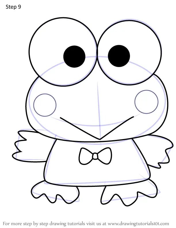 How To Draw Keroppi From Hello Kitty Printable Step By Step Drawing