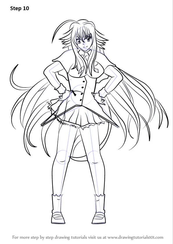 Learn How to Draw Rias Gremory from High School DxD (High School DxD