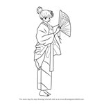 How to Draw Kagura from Inuyasha
