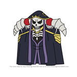 How to Draw Ainz Ooal Gown from Isekai Quartet