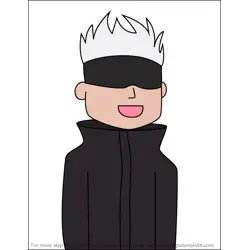 How to Draw Gojo Smiling from Jujutsu Kaisen