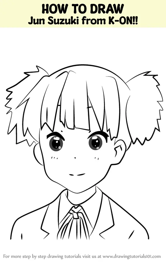 How to Draw Jun Suzuki from K-ON!! (K-ON!!) Step by Step ...