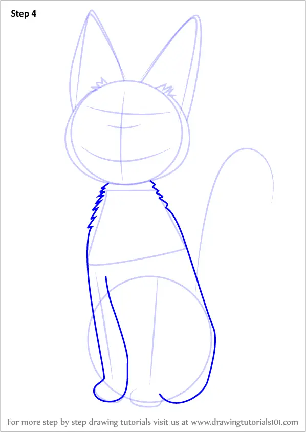 Learn How to Draw Jiji from Kiki's Delivery Service (Kiki's Delivery