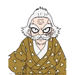 How to Draw Jigoro Kuwajima from Kimetsu no Yaiba