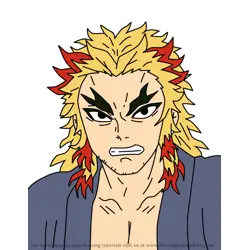 How to Draw Shinjuro Rengoku from Kimetsu no Yaiba