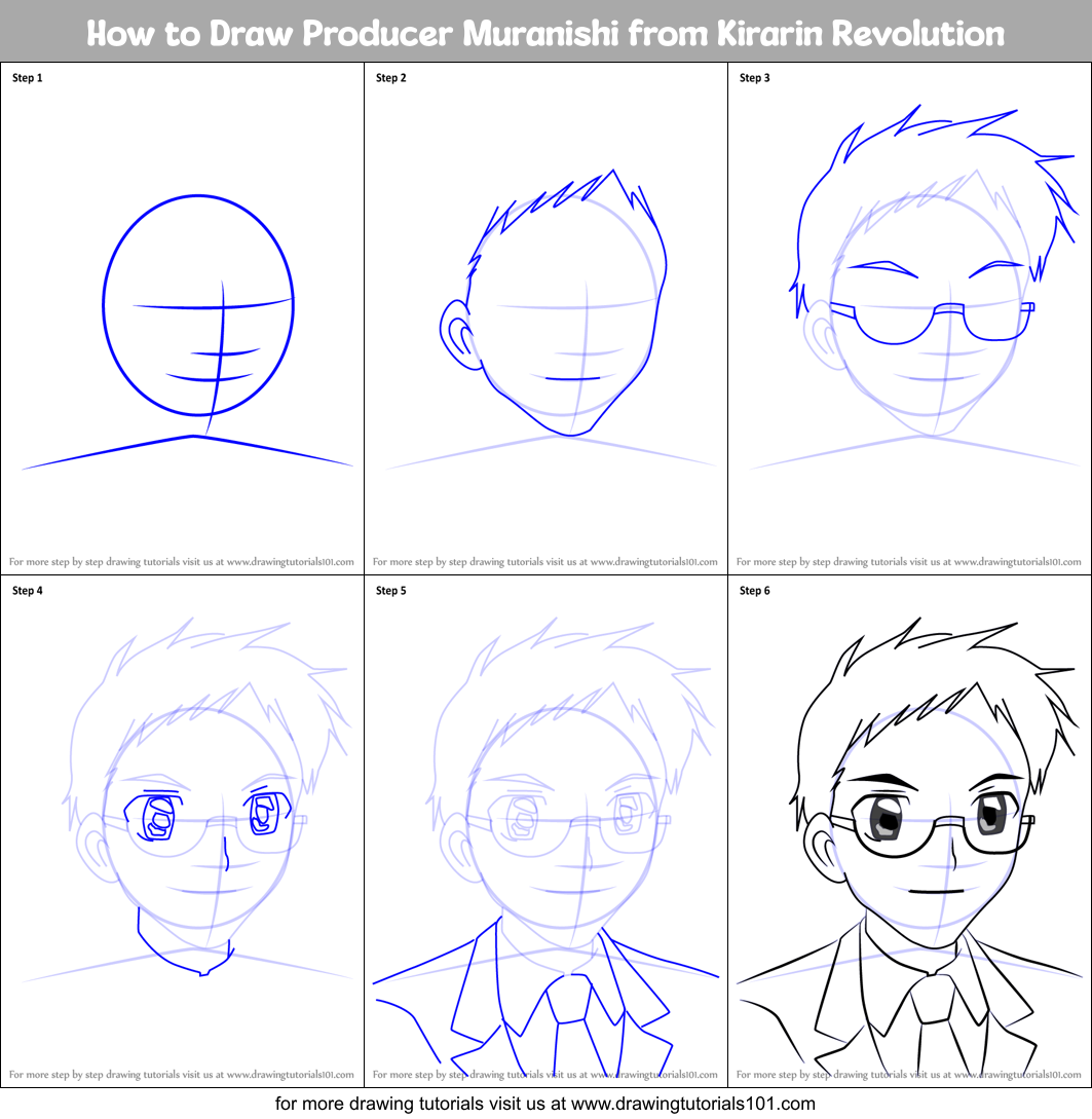 How to Draw Producer Muranishi from Kirarin Revolution (Kirarin ...