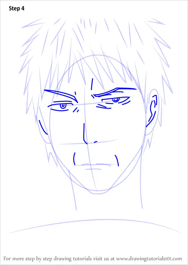 How to Draw Kagetora Aida from Kuroko no Basuke (Kuroko no Basuke) Step ...