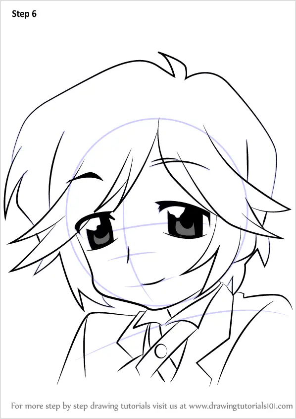 Learn How To Draw Daisuke Ono From Lucky Star Lucky Star Step By Step Drawing Tutorials