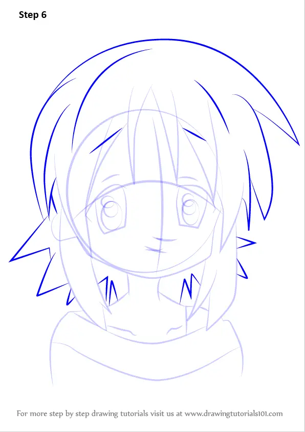 How to Draw Matsuri Hiiragi from Lucky Star (Lucky Star) Step by Step ...