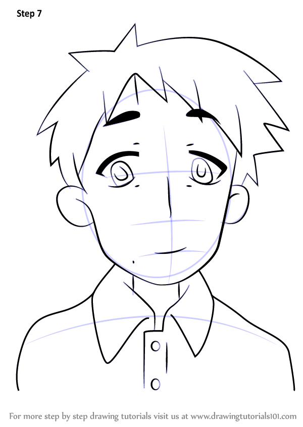 How to Draw Tadao Hiiragi from Lucky Star (Lucky Star) Step by Step ...