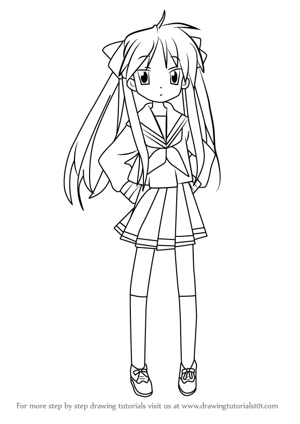 How To Draw Anime Girl Full Body Easy  Drawing Anime School Girl  YouTube