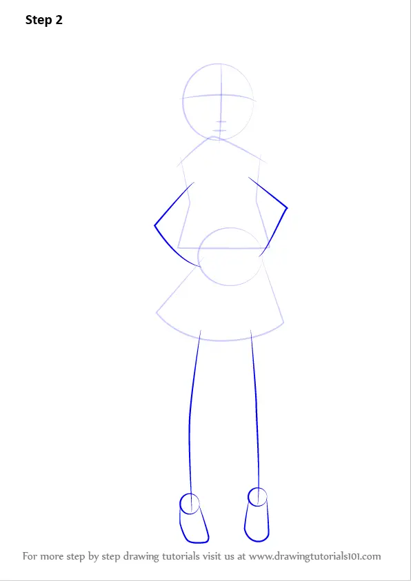 How to Draw Yamato Nagamori Full Body from Lucky Star (Lucky Star) Step ...