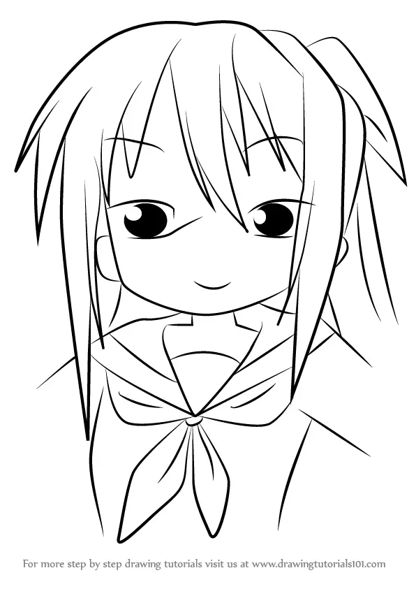 How to Draw Yamato Nagamori from Lucky Star (Lucky Star) Step by Step ...