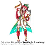 How to Draw Ren Kouha from Magi