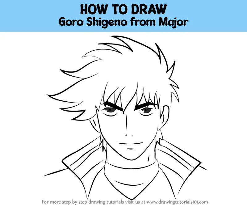 How to Draw Goro Shigeno from Major (Major) Step by Step ...