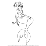 How to Draw Nikora in Mermaid from Mermaid Melody
