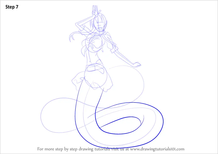 How to Draw Miia from Monster Musume (Monster Musume) Step by Step ...