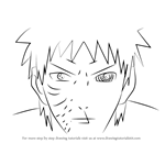 How to Draw Obito Uchiha Face from Naruto