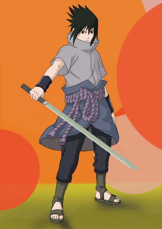 Learn How to Draw Sasuke Uchiha from Naruto (Naruto) Step by Step
