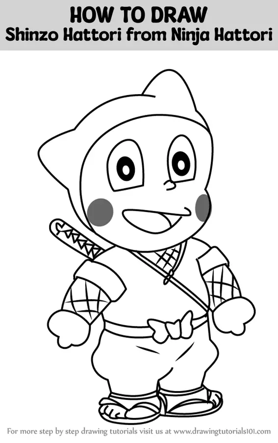 How to Draw Yumeko Kawai from Ninja Hattori (Ninja Hattori) Step by Step |  DrawingTutorials101.com