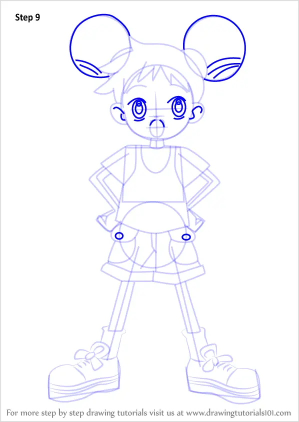 How to Draw Doremi Harukaze from Ojamajo Doremi (Ojamajo Doremi) Step ...