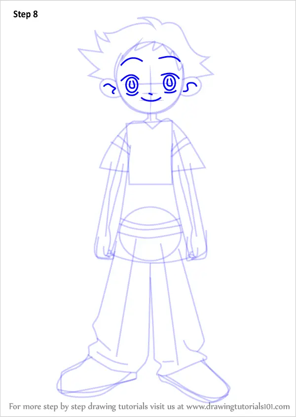 How to Draw Yuji Sagawa from Ojamajo Doremi (Ojamajo Doremi) Step by ...