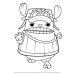 How to Draw Chopper Kung Fu Point from One Piece