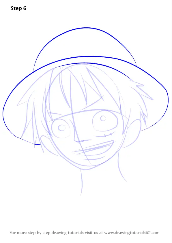 Learn How to Draw Monkey D. Luffy from One Piece (One Piece) Step by ...