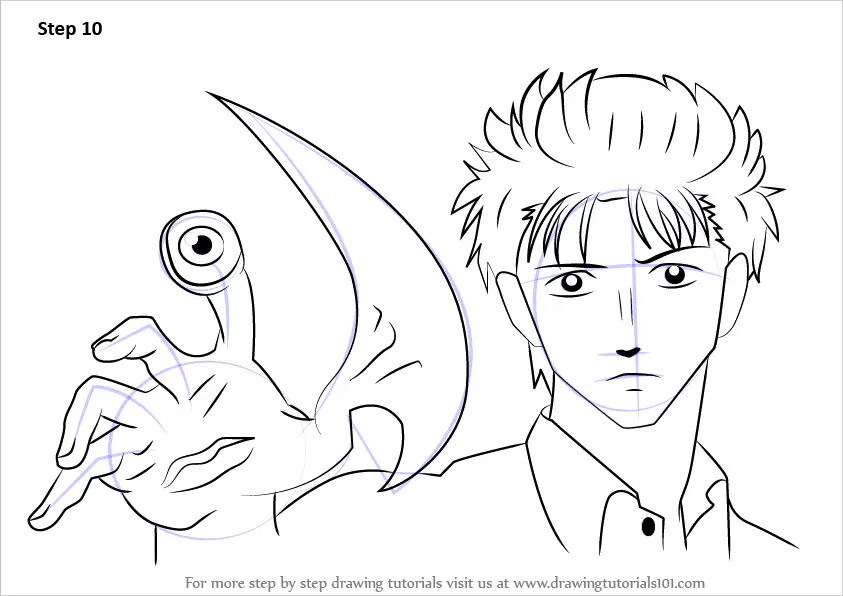 Learn How to Draw Shinichi Izumi from Parasyte (Parasyte) Step by Step