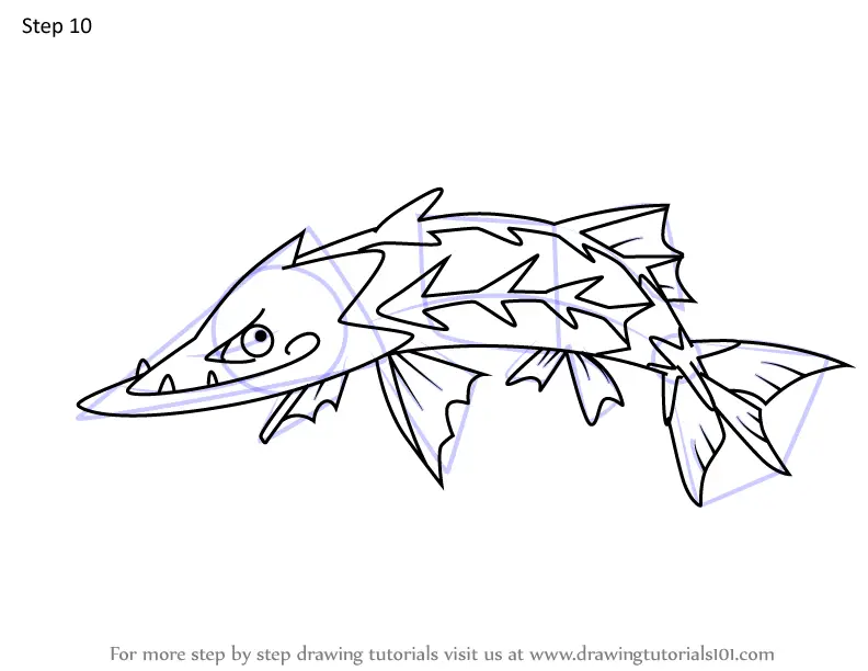 printable coloring pages barraskewda pokemon