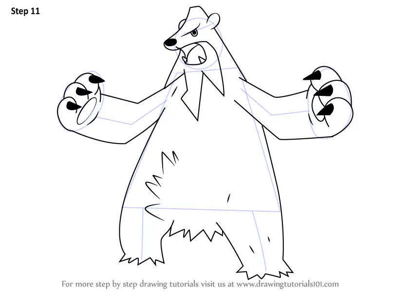 free printable beartic coloring pages pokemon