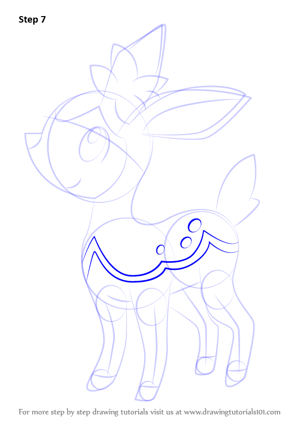 Step by Step How to Draw Deerling from Pokemon : DrawingTutorials101.com