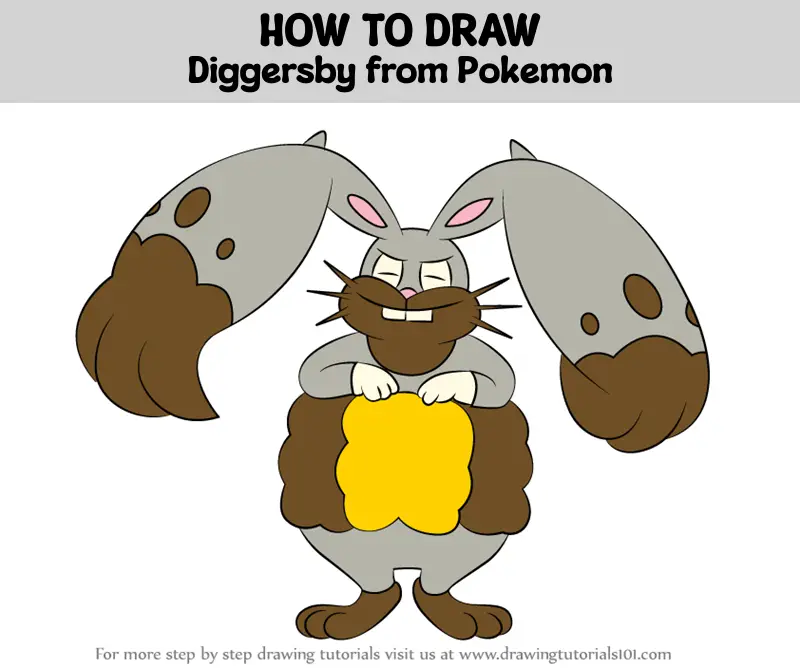 How to Draw Diggersby from Pokemon (Pokemon) Step by Step ...