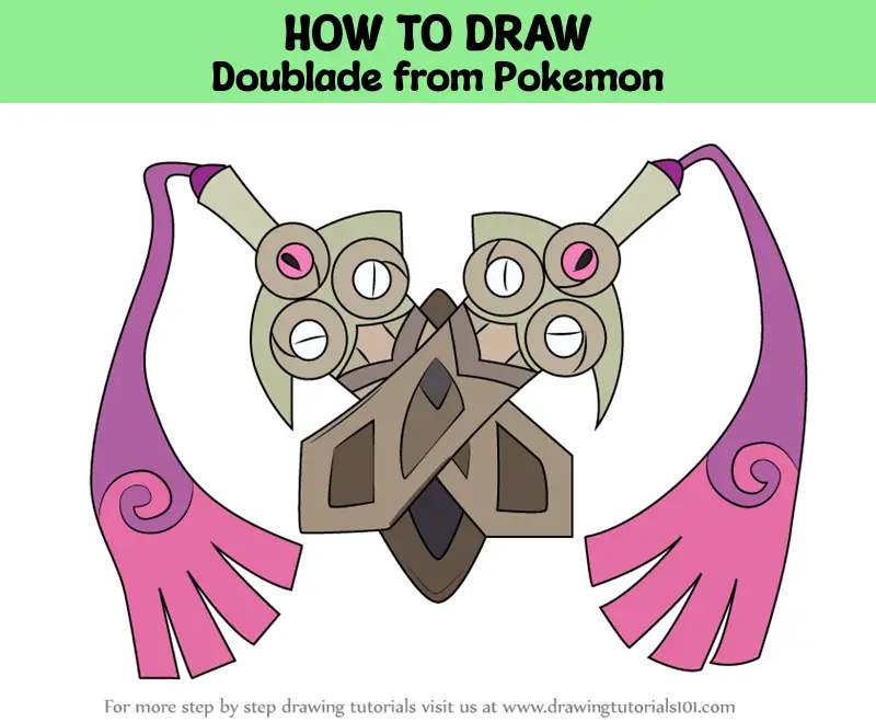 How to Draw Doublade from Pokemon (Pokemon) Step by Step ...