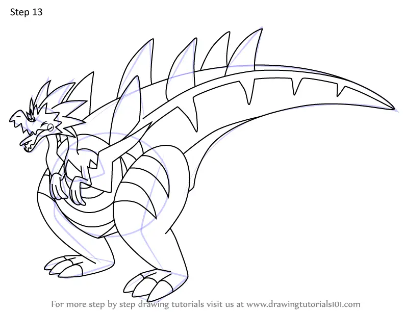 free printable dracozolt coloring pages pokemon