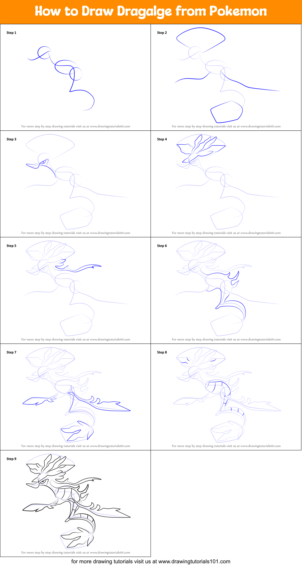 How to Draw Dragalge from Pokemon (Pokemon) Step by Step ...