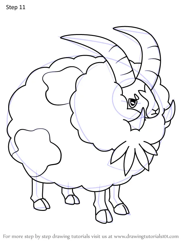 dubwool coloring pages for children pokemon