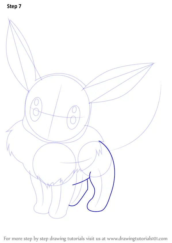 How to Draw Eevee from Pokemon (Pokemon) Step by Step ...