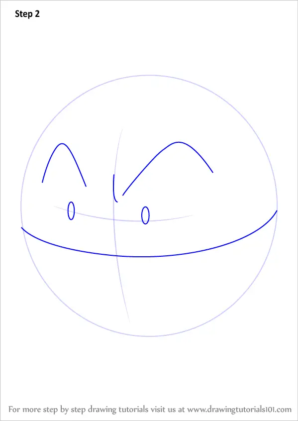 How to Draw Electrode from Pokemon (Pokemon) Step by Step