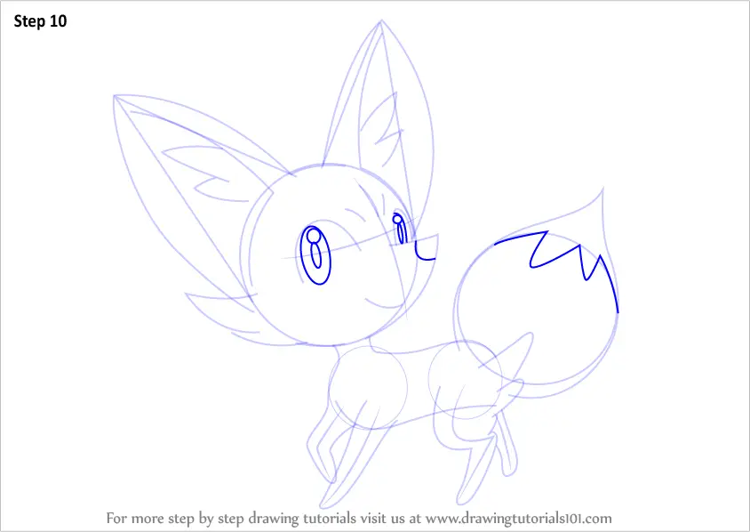 How to Draw Fennekin from Pokemon (Pokemon) Step by Step ...