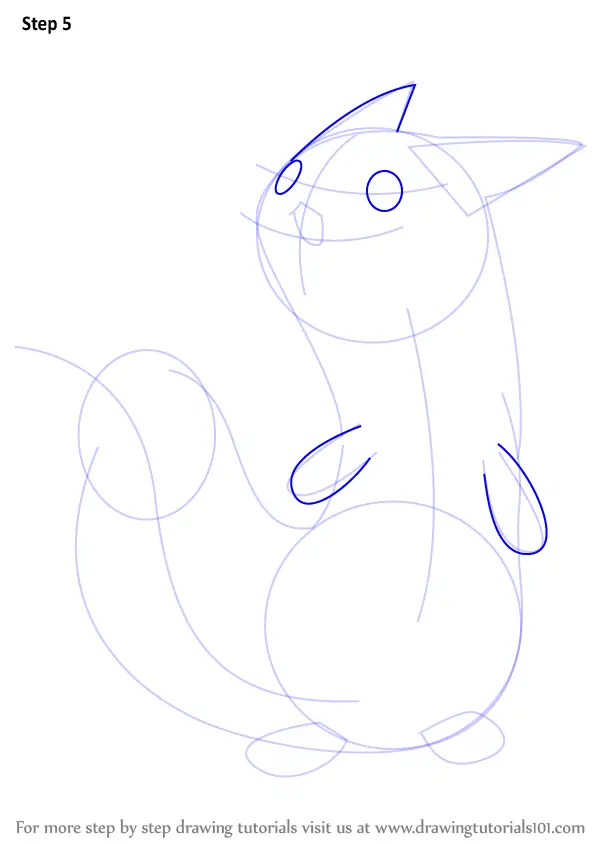 How to Draw Furret from Pokemon (Pokemon) Step by Step ...