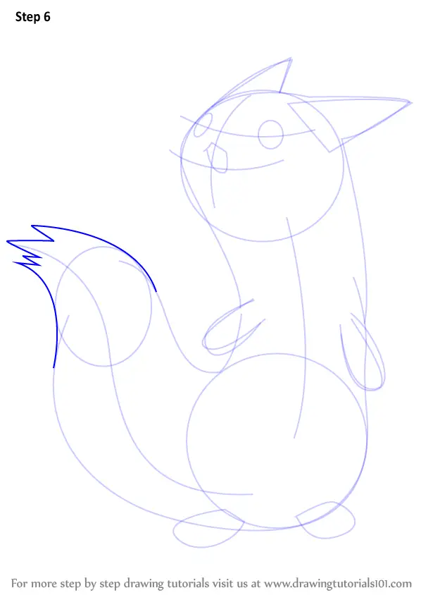 How to Draw Furret from Pokemon (Pokemon) Step by Step ...