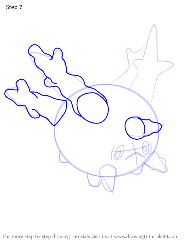 Step by Step How to Draw Galarian Corsola from Pokemon